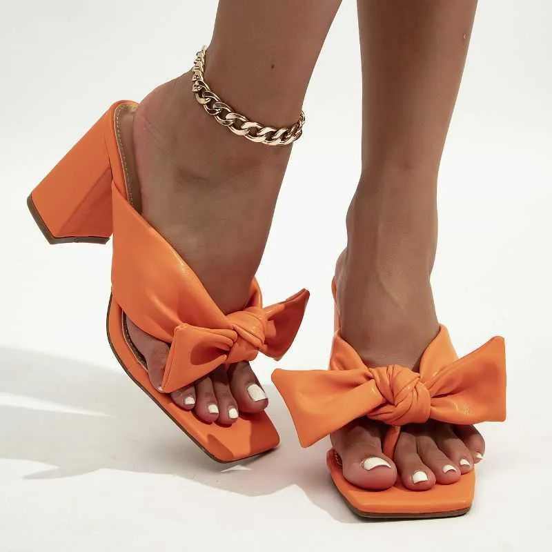 HBP Non Brand chaussures pour femmes chic Tacones Outdoor Flip Flop Sandals Block Chunky Block Slippers Sexy Heels for Women