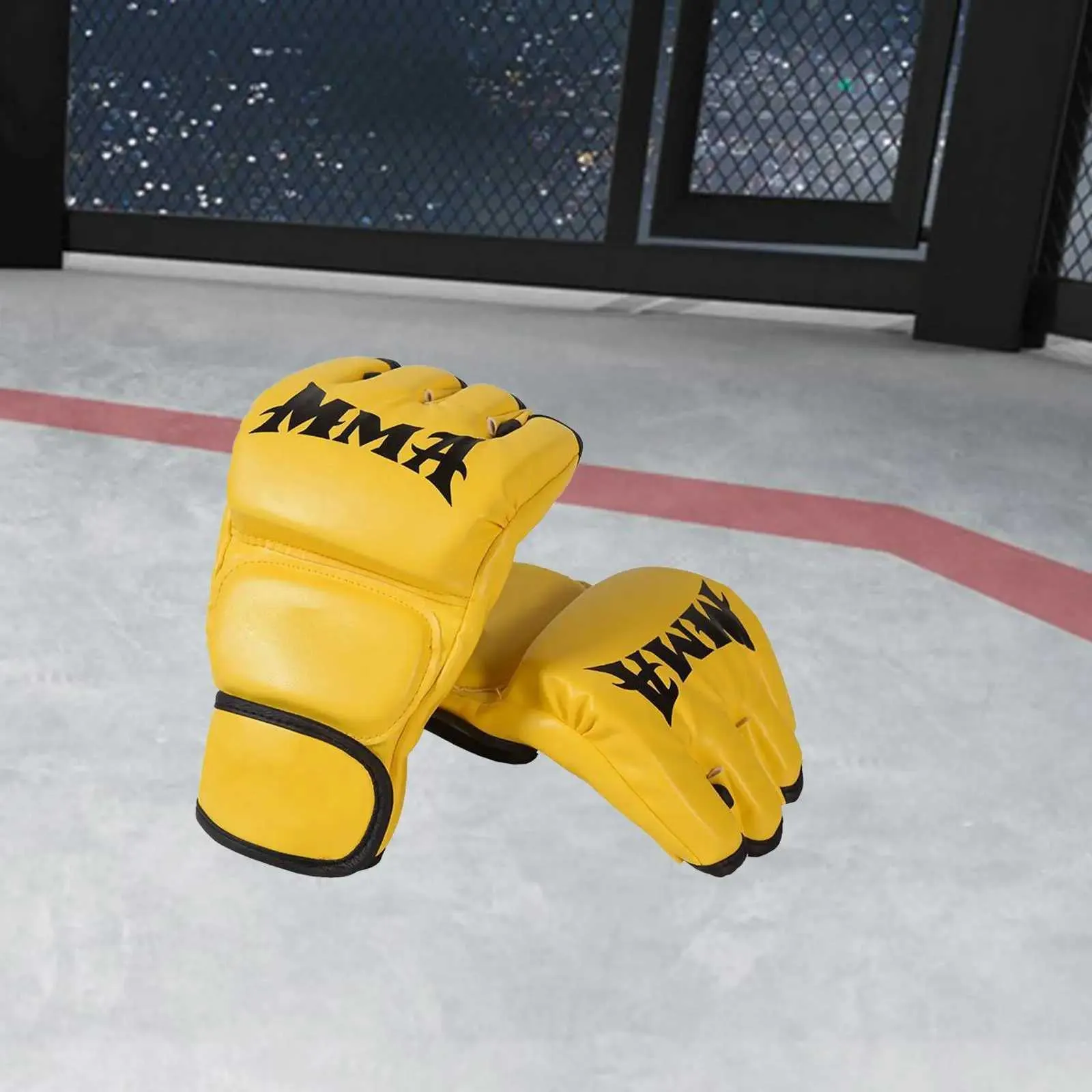 Boxing Gloves Half Finger Comfortable Portable Martial Arts Bag Gloves for Karate Muay Thai Workout Grappling Sparring Men Women