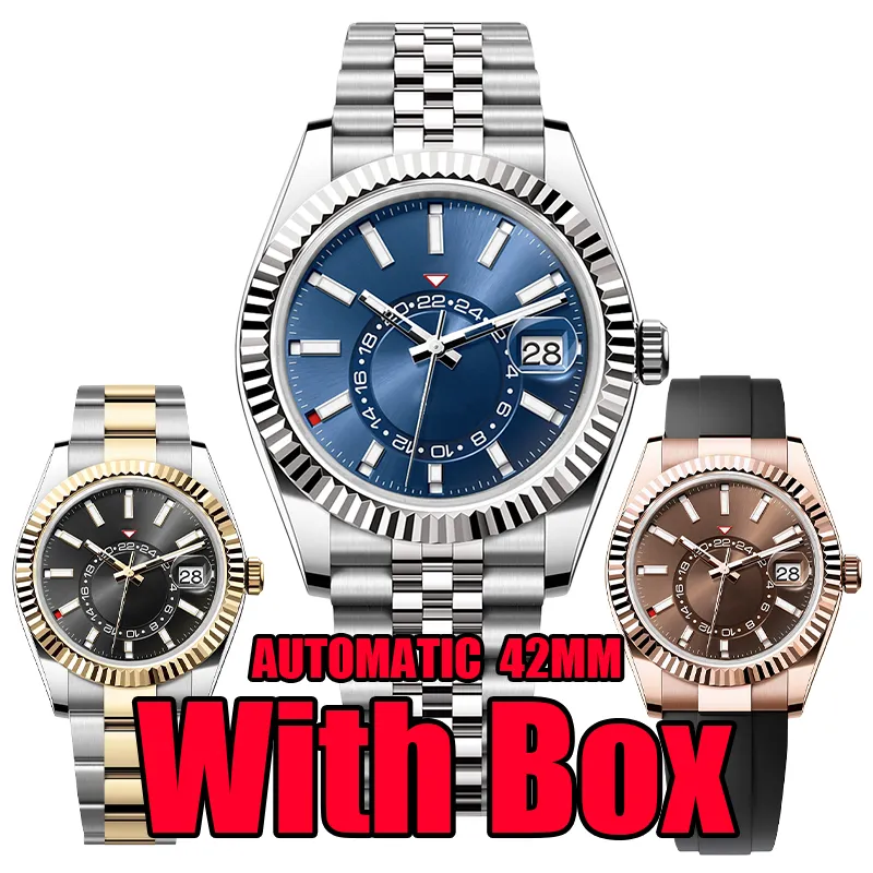 Mens Watch Men Top Luxury Designer Watches High Quality Top Luxe Automatic Mechanical 2813 Movement Watches Män rostfritt stål Sapphire Watertof