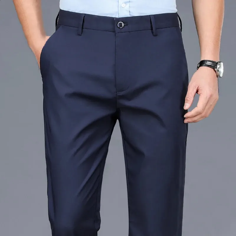 Pantalon Décontracté Homme Slim - Confortable Résistant Mode Poches Mi-Taille