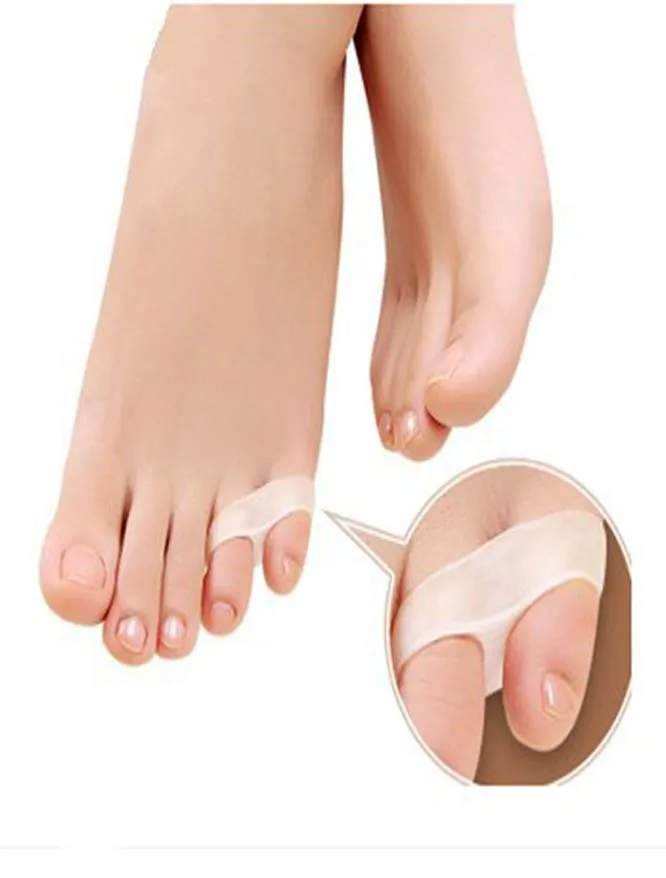 毎日使用する1pair rittletoe pinkie親指hallux valgus foot silicone gel toe bunion guard care little toe separator1737098