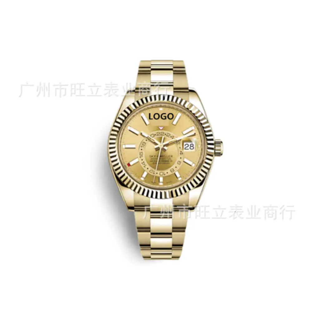 Mens Lao Jia tipo de registro luminoso mecánico automático Skywalker reloj banda de acero cielo billetera Watch5TMA