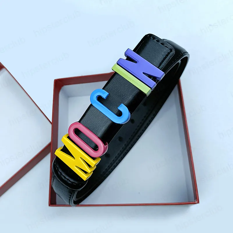 Diseñador Cinturones para mujer Mos Carta Hebilla lisa Ancho de cuero 2.5 cm Moda Casual Cintura delgada Mujer Falda Cinturón con caja 523
