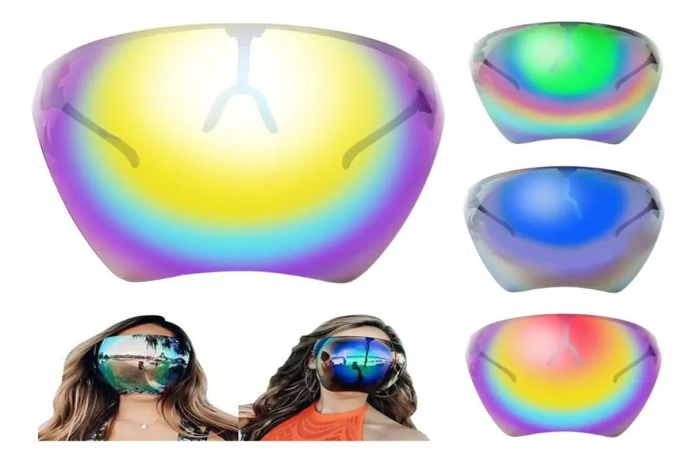 Lunettes de soleil colorées dégradées, protection faciale, lunettes de cyclisme, lunettes femmes hommes vélo complet, masque antigrenouille 1Pc8871616