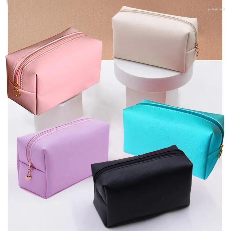 Cosmetic Bags Women Tote Bag Waterproof PU Leather Makeup Pouch Travel Lipstick Wash Toiletry Storage Organizer Purse Case