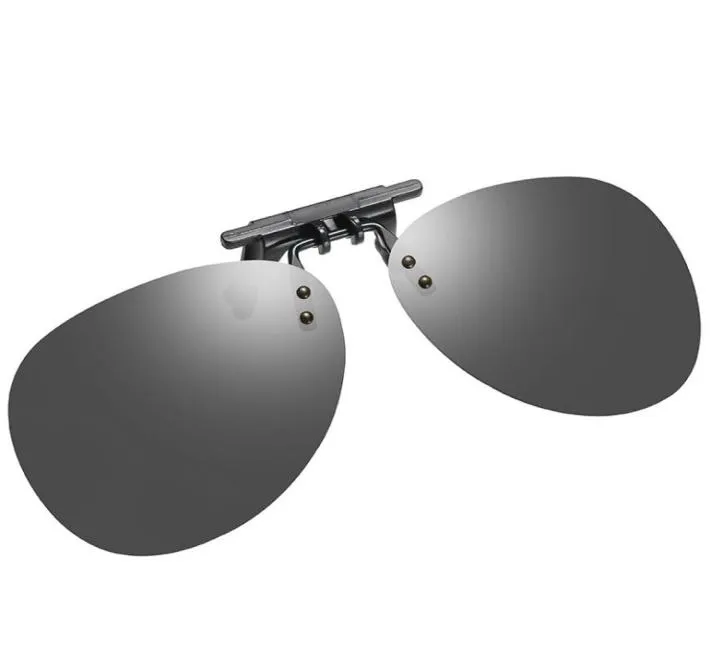 Clip de mode sur lunettes de soleil polarisées hommes femmes pilote jour nuit lentille sans monture rabattable vision nocturne lunettes conduite nuances pour Pres5244996