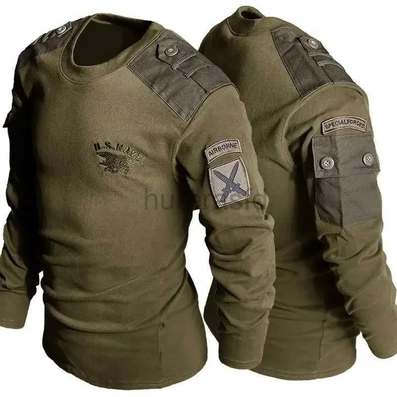 Felpe con cappuccio da uomo Felpe Cappotto tattico Abbigliamento stile militare Forze speciali T-shirt militare da esterno Felpe con cappuccio a maniche corte Felpe Felpa 24318