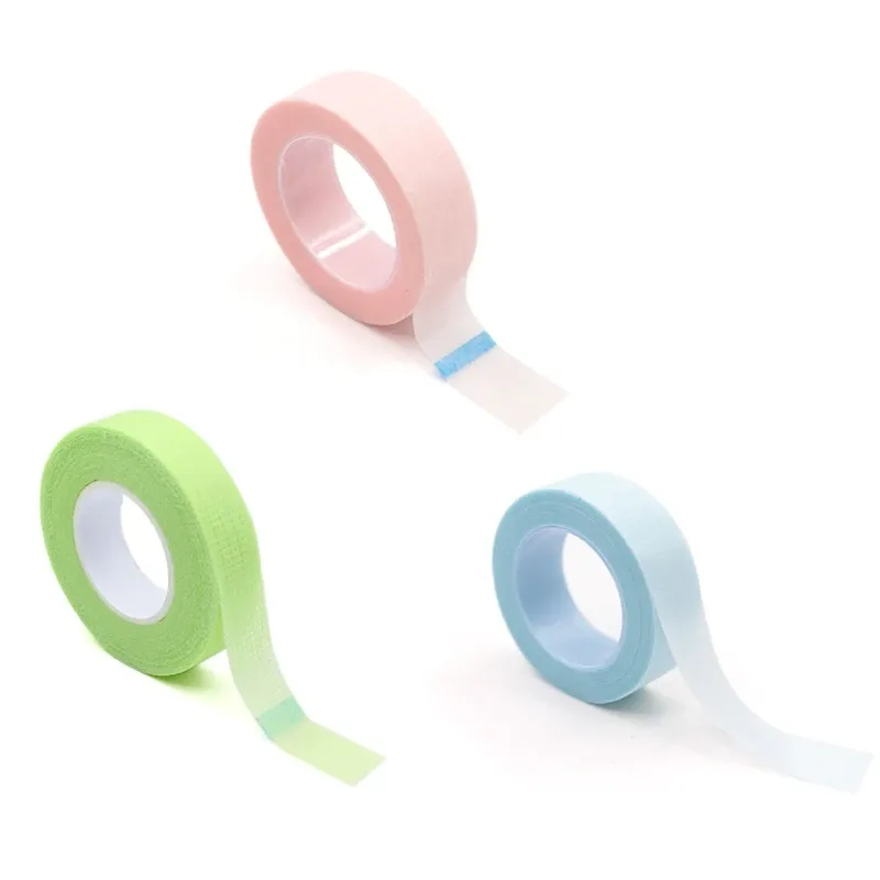 Verktyg Eyelash Tape Green Pink Blue Lash Tape för ögonfransförlängning Lim