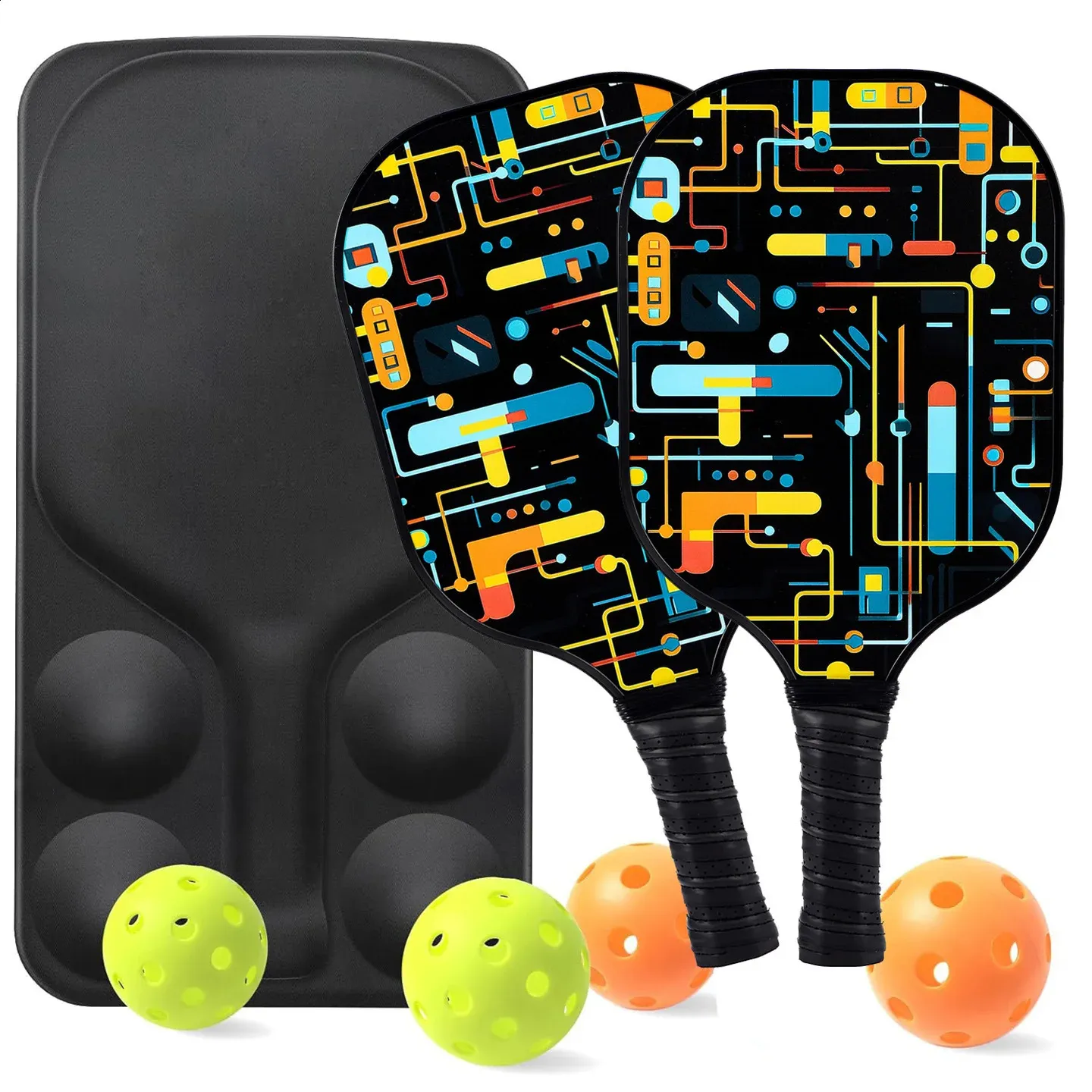 Fibre de carbone Aramide Pickleballs Paddle Vacances Famille Sports de plein air Formation Squash Ball Raquette 2 pagaies et 4 balles ensemble 240313