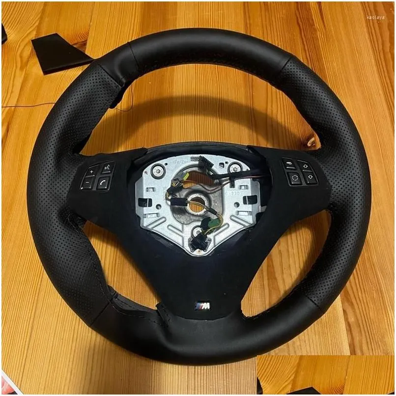 Steering Wheel Covers Ers Anti-Slip Artificial Leather Braid Car Er Wrap For M Sport M3 E90 E91 E92 E93 E87 E81 E82 E88 Accessories Dhdyj