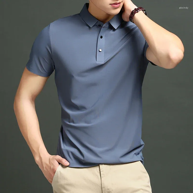 Polos pour hommes Polo à séchage rapide bureau d'affaires coton printemps été automne t-shirt style décontracté grande taille M-5XLshirts