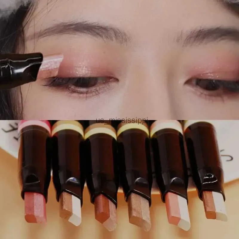 Fard à paupières Double couleur fard à paupières bâton dégradé miroitant couleur ombre à paupières crème stylo maquillage des yeux cosmétique fard à paupières bâton coréen MakeupL2403