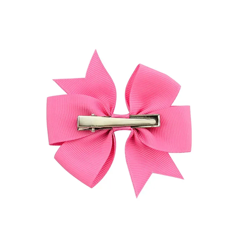 Baby Girls Bowknot Hair pins 3 inches Grosgrain Ribbon Bows With Alligator Clips Childrens Hair Accessories Kids Boutique Bow Barrette 