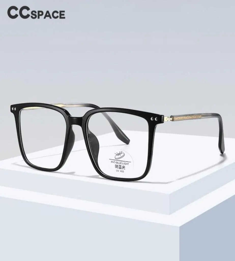 Óculos de sol 49626 plástico titânio grande quadrado óculos quadro antiazul luz para homens e mulheres óptica moda computador eyegl4310355