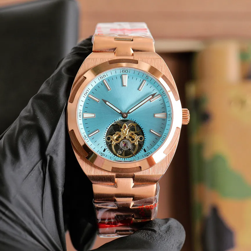 Orologio da uomo Automatico a carica automatica Movimento meccanico Orologi 42mm Orologio cavo Vetro zaffiro Acciaio inossidabile Impermeabile Montre de Luxe Orologi da polso aziendali