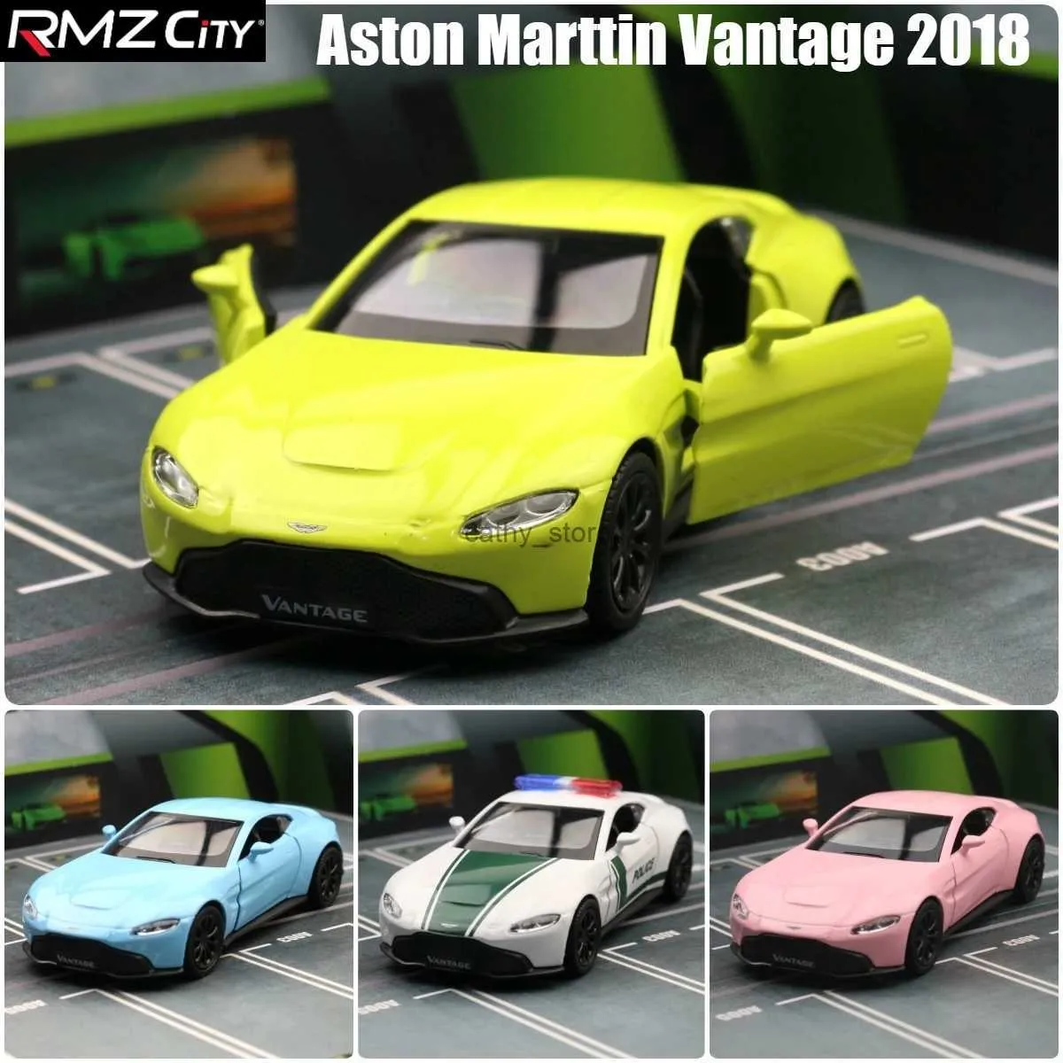 다이 캐스트 모델 자동차 1/36 Aston Martin Vantage 장난감 자동차 미니어처 모델 RMZ City Free Wheels PUTH BACK DIECAST 합금 모음 어린이 BOYL2403