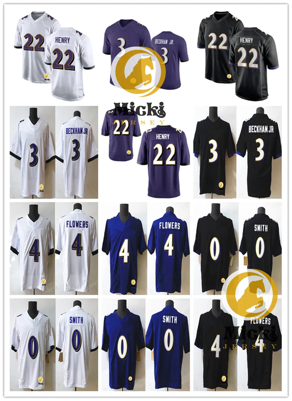Roquan Odell Football Jerseys Stitched FU.S.E Style S 3XL 0 3 4 Zay Derrick Mens Football Apparel From Mickijersey2022 15.86 DHgate.Com