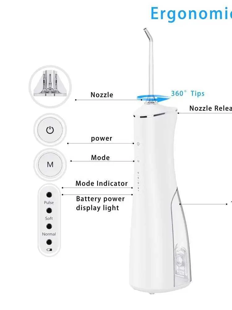 Doustne irygatory doustne irygator USB zlewozmywak przenośny zlew dentystyczny 180 ml wodoodporne czyszczenie zębów J240318