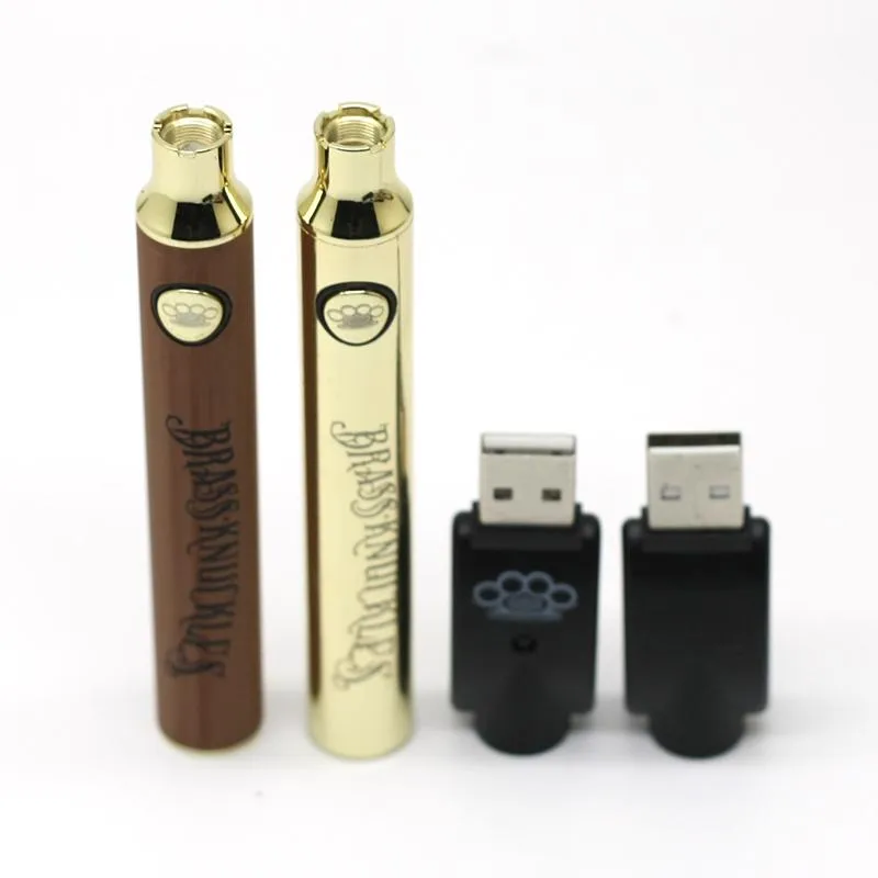 Batterie de jointures en laiton 650mah 900mAh Vape préchauffer des batteries de tension variable pour 510 réservoir de cartouche d'huile épaisse 9 couleurs E Cigs Pen VS cookies Batterie d'affichage Vertex