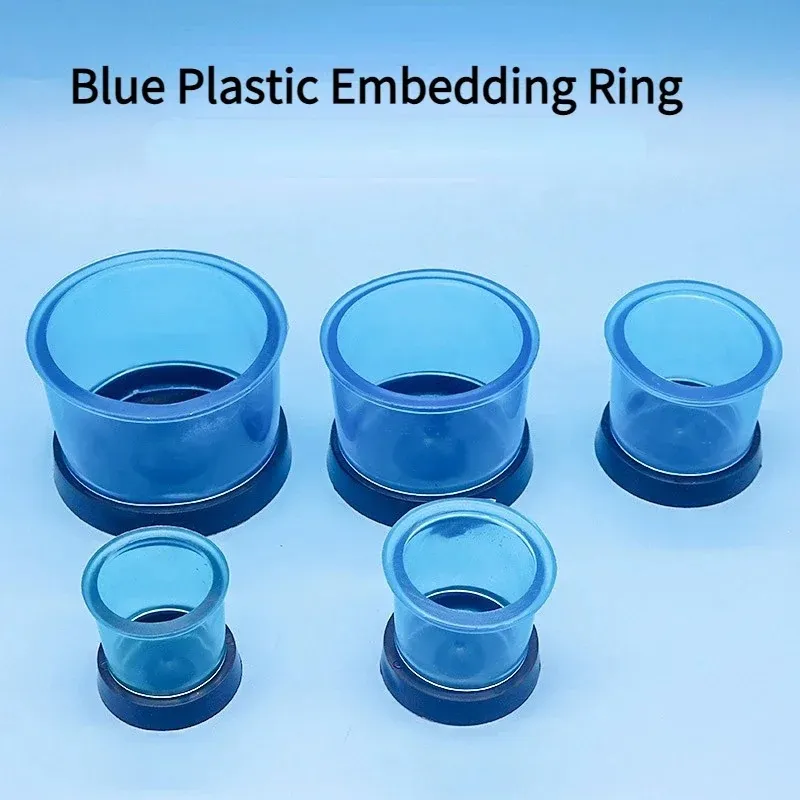 2024 Tandheelkundige blauw plastic inbedding ring tandheelkundig model inbedding ringmodel was inbeddding ring voor kunstgebit technicus prothesetechnicus