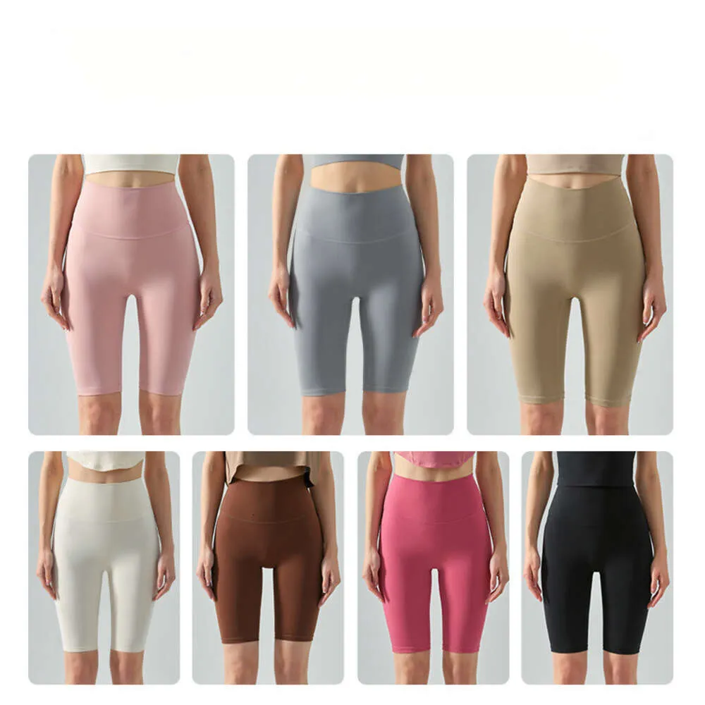 2024Aloyoga Shorts d'été pour femmes Cool cinq pièces pour pantalons de yoga serrés pour femmes, shorts de fitness de sport nus, shorts de mouvement de marque de cyclisme taille haute et de levage des hanches