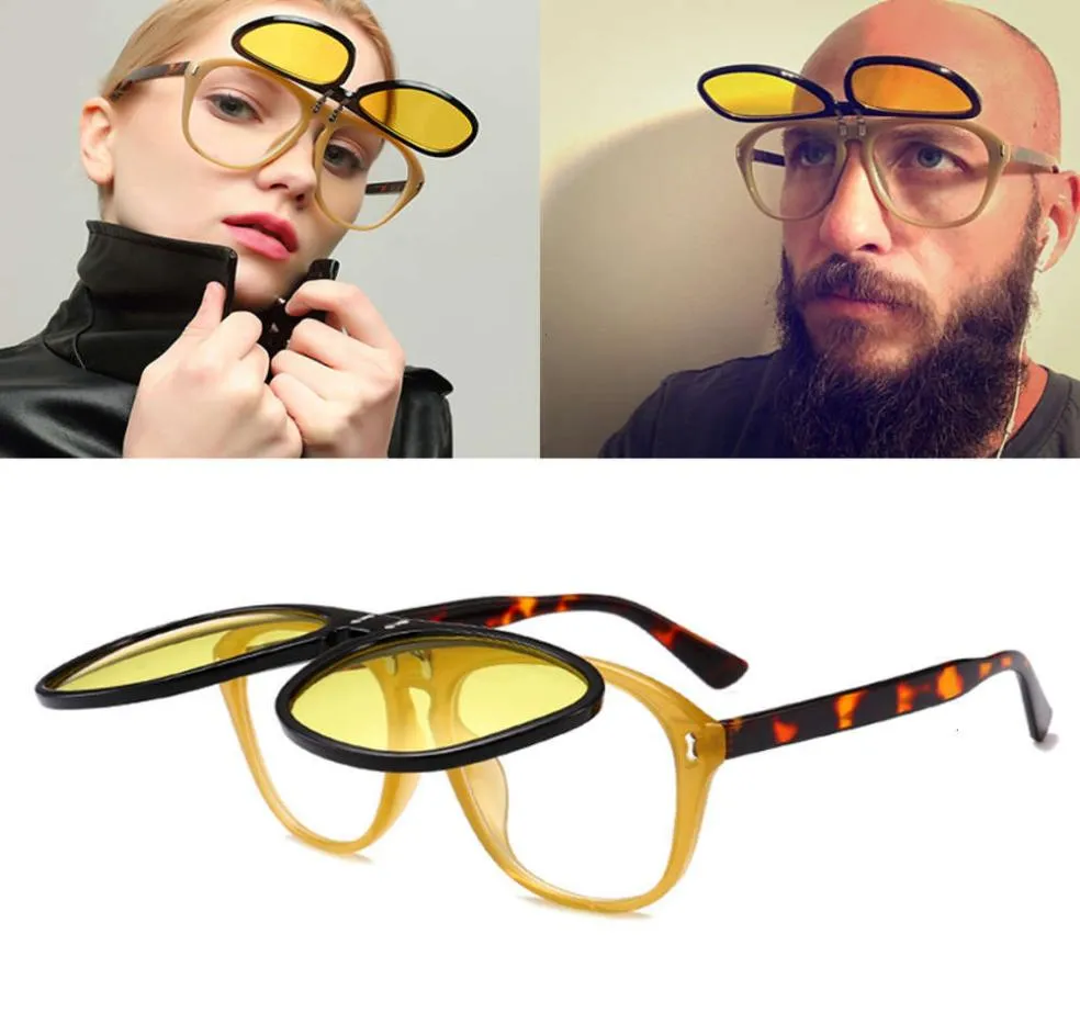 JAD 2021 Modna McQregor Pilot Style podwójna warstwa przeciwsłoneczna Odwróć klapkę markę Dign Sunglass The Sun 15017225975