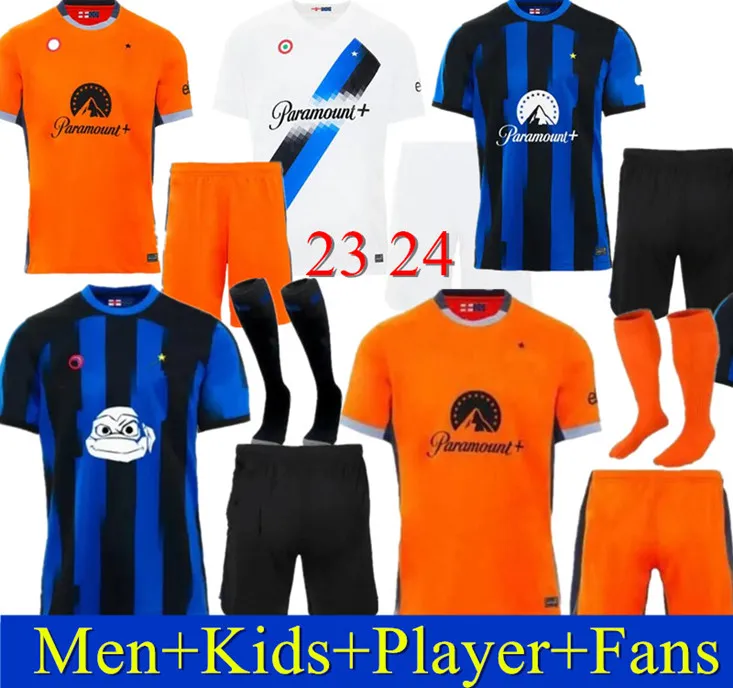 23 24 25 international Soccer Jerseys LAUTARO BARELLA Kid Kit Maillot de FRATTESI FINAL Milans Football Shirt Child Training LAUTARO 115 Years Anniversary Special