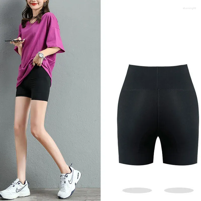 Shorts pour femmes Streetwear Sans couture Fitness Femmes Casual Taille haute Mode Été Slim Genou Longueur Bas Cyclisme Trois-quarts