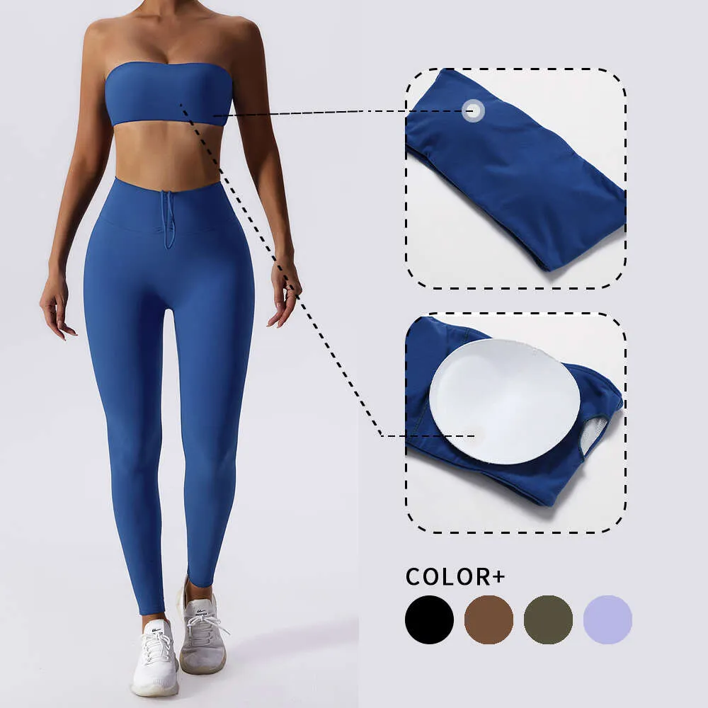 Lu Align Align Lu Lemon Yoga Top WISRUNING Without Straps Sport Bra Women Underwear Fiess Push Up Tights Workout Clothes Sportswear Gym O