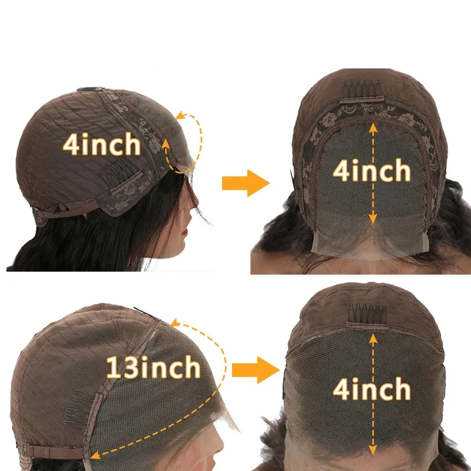 Evidenziare l'onda del corpo parrucca Ombre dell'onda del corpo anteriore del merletto parrucche dei capelli umani le donne 13x4 parrucca frontale in pizzo 4X4 parrucca con chiusura in pizzo 180%