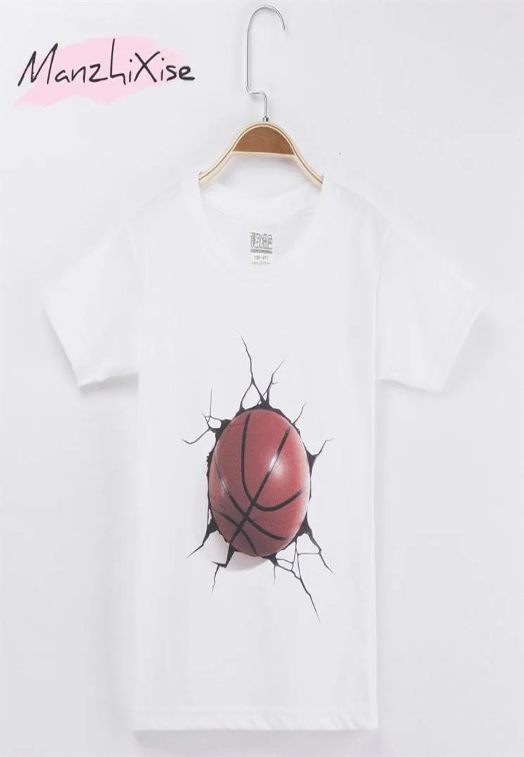 2019 신규 캐주얼 어린이 Tshirt 농구 스포츠 3D 면화 어린이 셔츠 어린이 T 셔츠 소녀와 소년 탑 베이비 옷 T1528042