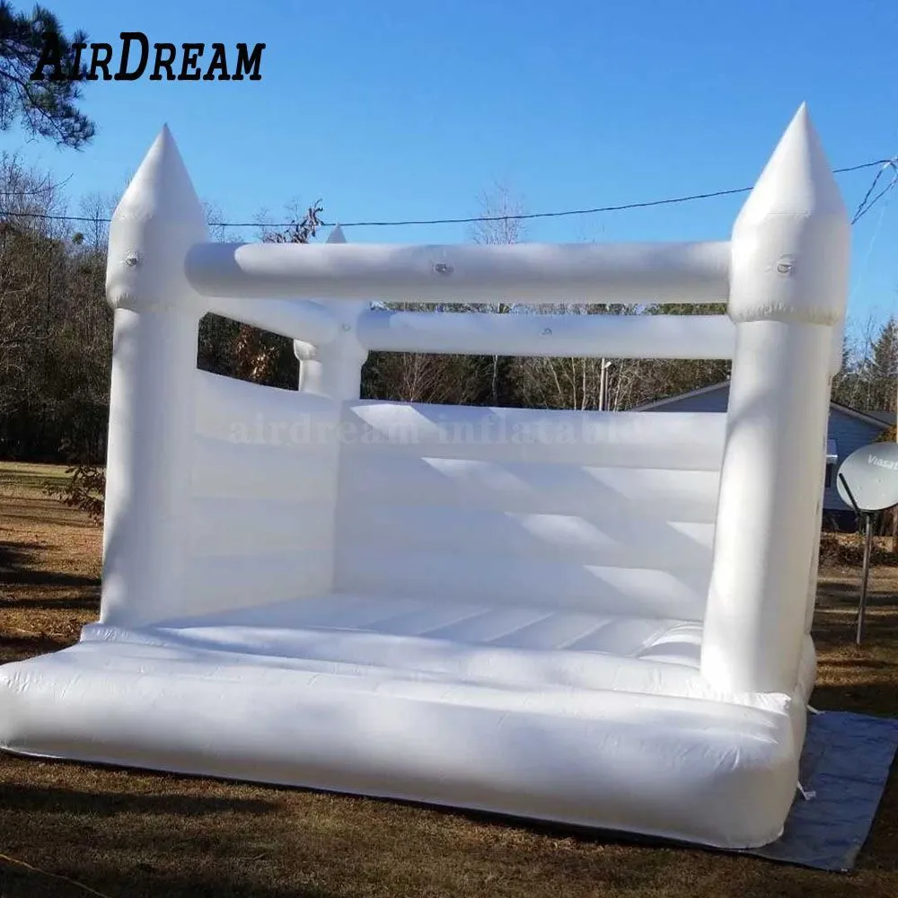 Commercial White bounce house Inflatable Wedding Bouncy Castle Jumping Adult Kids Bouncer Castle for Party with blower free air shipping