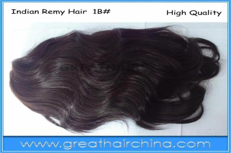 Men039s Toupee Indian Remy Human Hair Rozmiar 10 cali x 8 cali naturalny kolor1b fala men039s Wejścia włosów 50167669904148