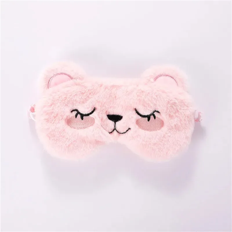 2024 Plush Sleep Mask Cute Koala Rabbit sort blayfolde Eye Band Cover Cover Night Dream Mask Ladton Cotton Ladge for Slee-Slee- الاسترخاء للاسترخاء قناع النوم