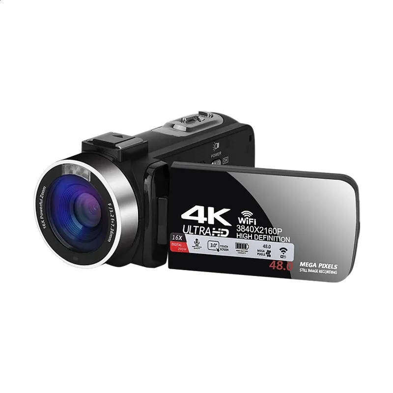 4k Professional Camcorder for Youtube Tiktok and Vlog Streaming with16x Digital Zoom Wifi Infrared Night Vision Video Cameras 240306