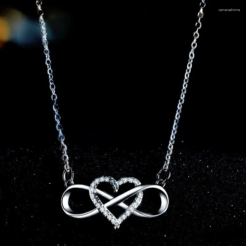 Pendentif Colliers Caractère Femmes Amant De Mariage Sans Fin 8 Coeur Infinity Collier Amitié Bijoux Ami Cadeaux