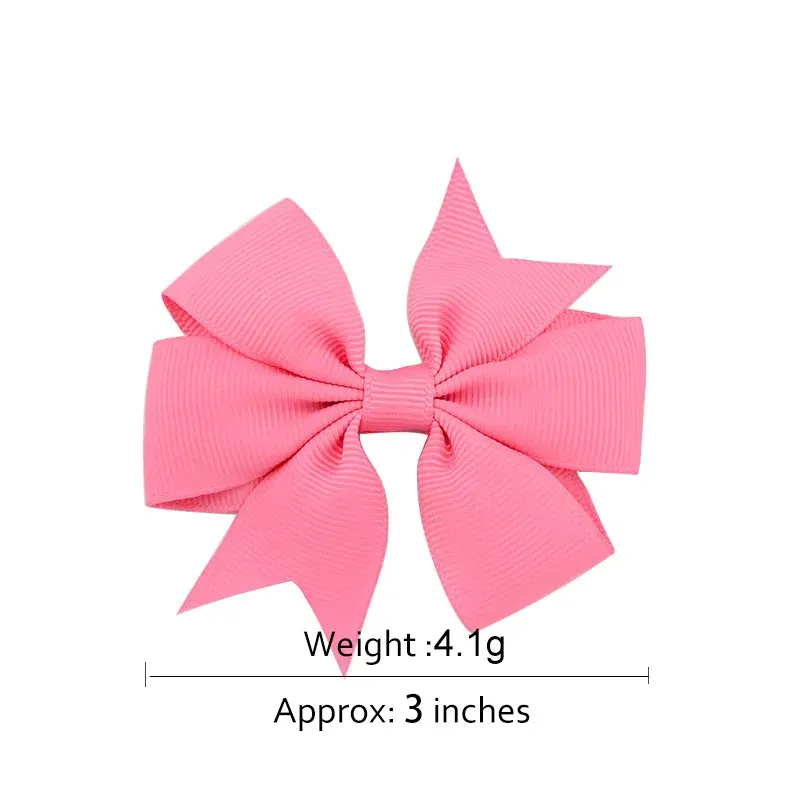 Baby Girls Bowknot Hair pins 3 inches Grosgrain Ribbon Bows With Alligator Clips Childrens Hair Accessories Kids Boutique Bow Barrette 