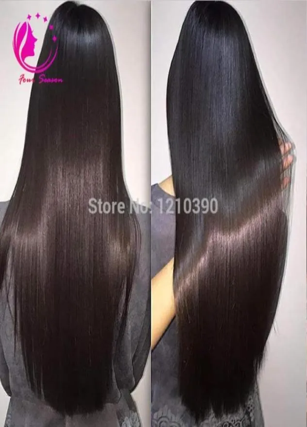 Longo e sedoso cabelo humano em linha reta u parte peruca para preto feminino sidemiddle parte virgem brasileiro upart peruca natural color52241722799961