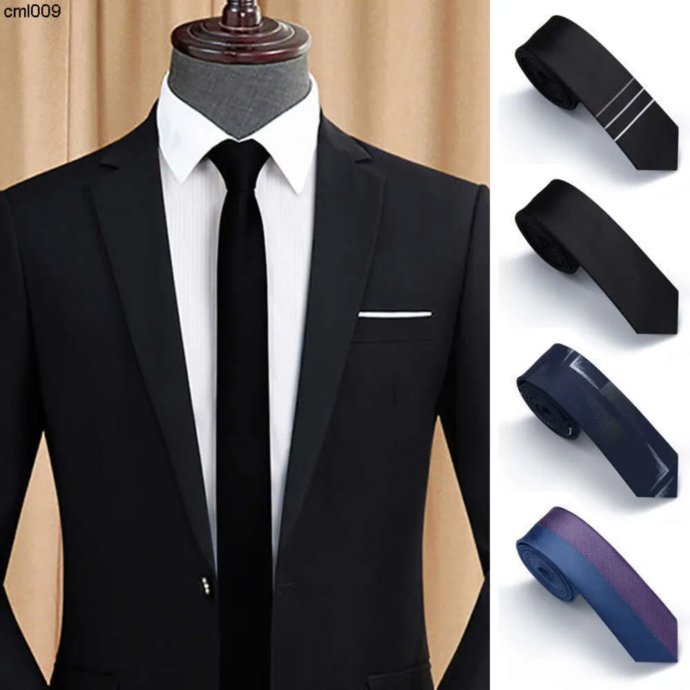 Дизайнерский галстук на молнии, черное мужское платье, корейское издание, модное, узкое, профессиональное, 5 см, модное, повседневное, студенческое, маленькое, Xb4v