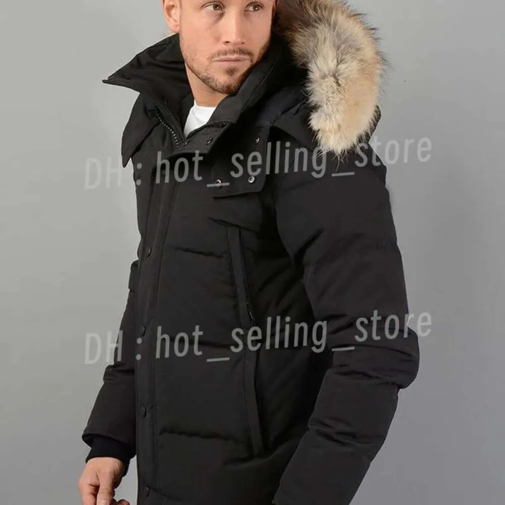 Trendy Canada Men Winter Fourrure Down Parka Homme Jassen Chaquetas Outerwear Wolf Fur Hooded Manteau Wyndham Goose Jacket Coat Hiver Expedition 51