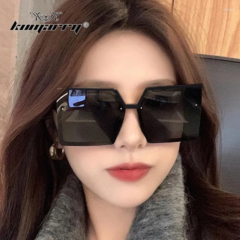 Solglasögon Kumarry Vintage Women's Sun Glasses Brand Designer Sunglass Stor ram Eye Wear Outdoors Goggles Gafas de Sol UV400