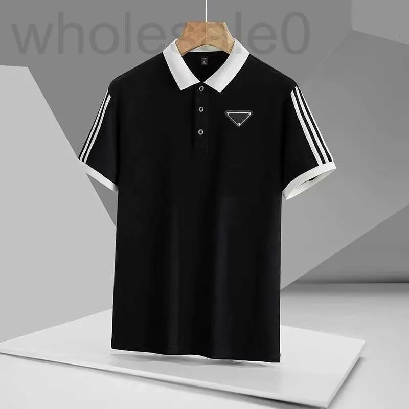 Polos Hommes Designer Polo Shirt Basic Business T-shirt Mode Marque Française Brodé Bras Badge Lettre Emblème Polo Chemise À Manches Courtes VU4F