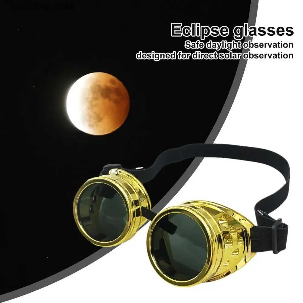 Sunglasses Sun Eclipse Glasses Filter for Sun Eclipse Views and Direct Sun Observation Harmful Eye Protection Steam Punk Glasses Y240318