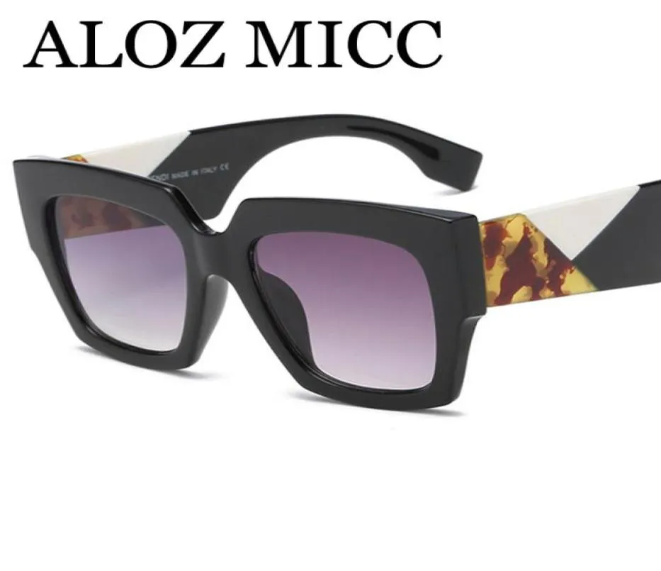 Aloz MICC Men Square Sun Sunglasss for Women Retro Brand Designer Eyewear Antireflective UV Men Kieliszki A4581117510