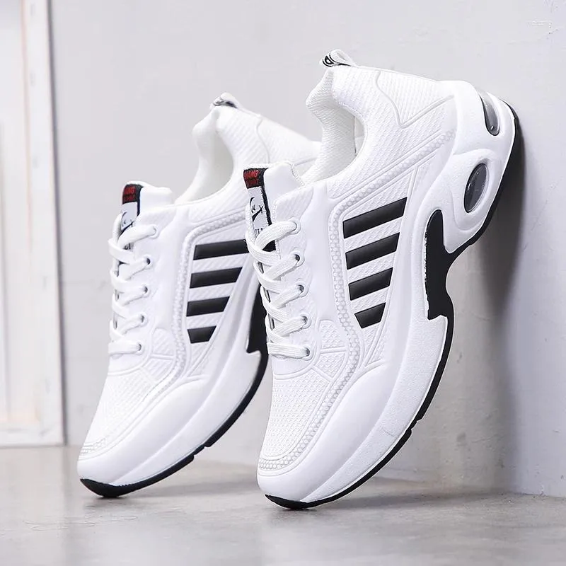 Casual Shoes Fashion Men's Running Breathable Air Cushion Sneakers White Trainers 2024 Men Sports Non-slip Athletic