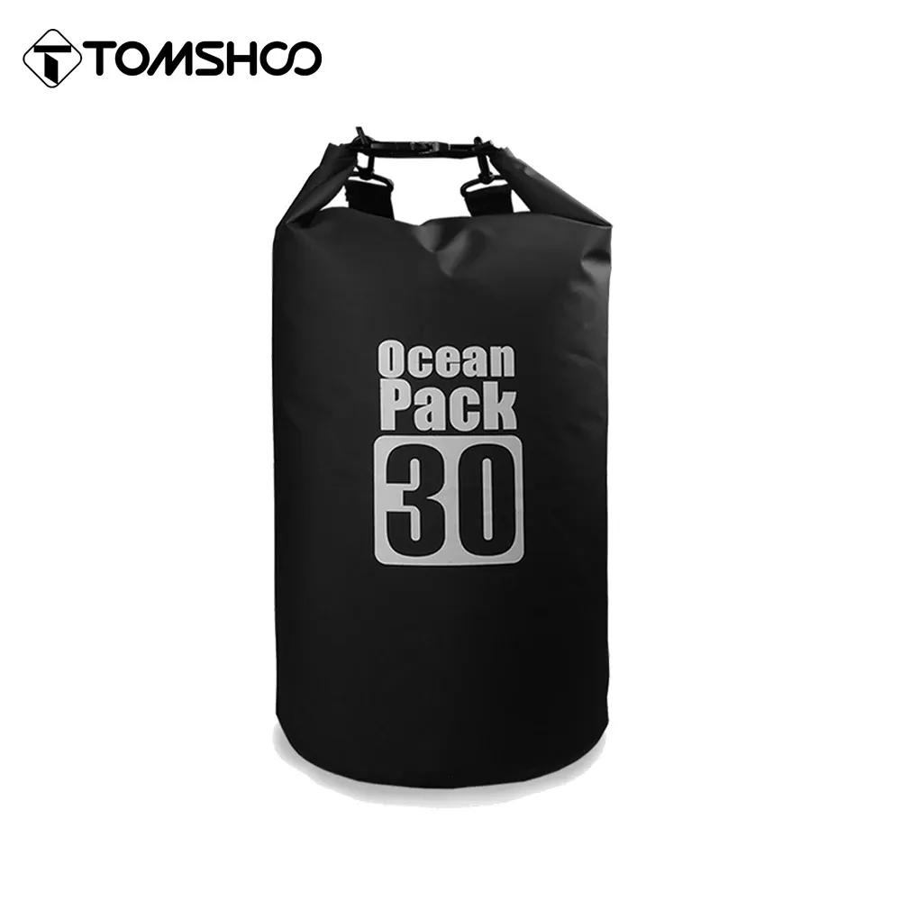 Sacchetti tomshoo 10l 30l waterproof waterproof secco in acqua vano mobile rotolo saccheggio rullo per trekking del fiume in barca