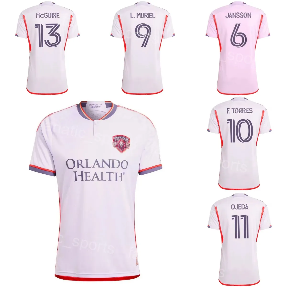 SC Orlando City 2024 25 Hommes 7 ENRIQUE Maillots de football 14 LODEIRO 24 SMITH 16 CARTAGENA 6 JANSSON 1 GALLESE 5 ARAUJO 17 THORHALLSSON 3 SANTOS 11 Kits de maillots de football OJEDA