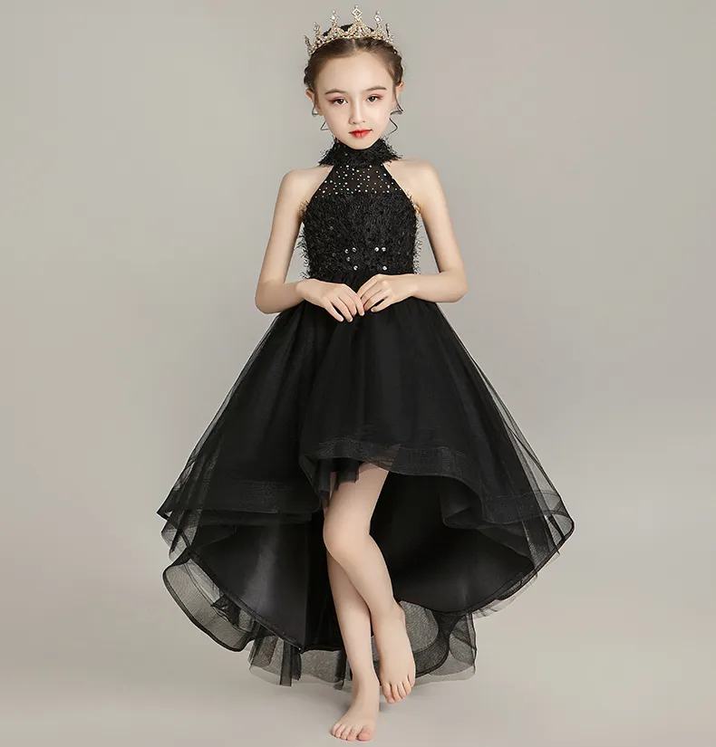 Charming Black Halter Tulle Hi-Lo Flower Girl Dress Custom Sizes 2-12 from  Dhgate Girl's Pageant Dresses - price 47.94