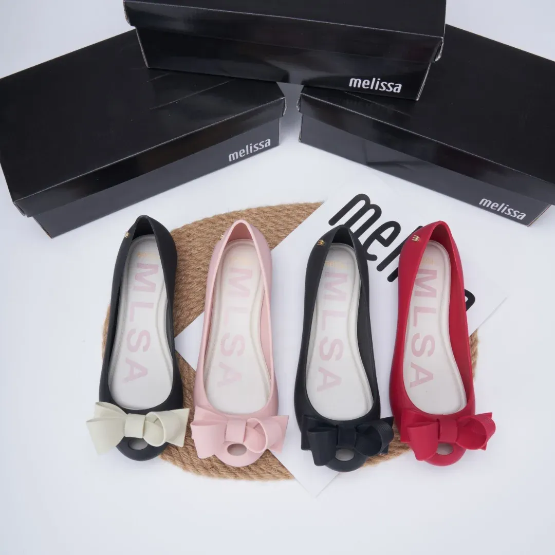Сандалии 2023 Новая мелисса для взрослых девочек Желевины женская рыба рот лук одиночная обувь женские женские пляжные ботинки сандалии женщины