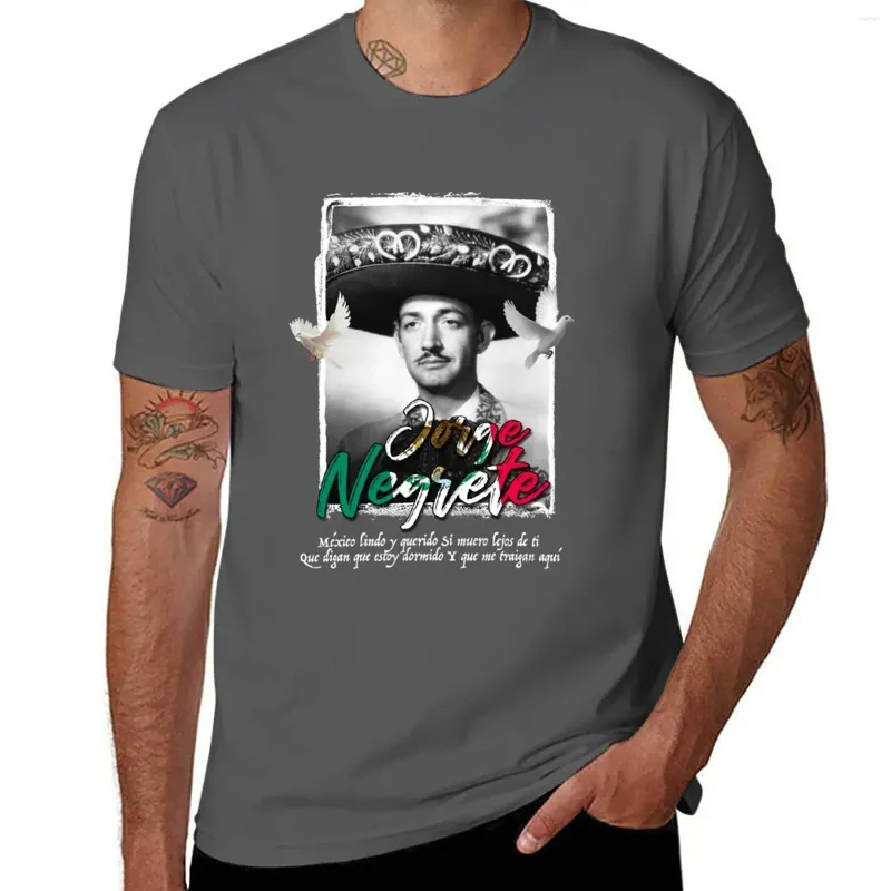 Herrpolos Jorge Negrete Mexico Lindo Y Querido T-shirt Plain Tees Tops Eesthetic Clothes T Shirts For Men Pack